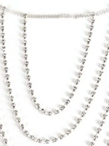 水鑽裝飾大腿鏈 - 銀色 - 查看 4