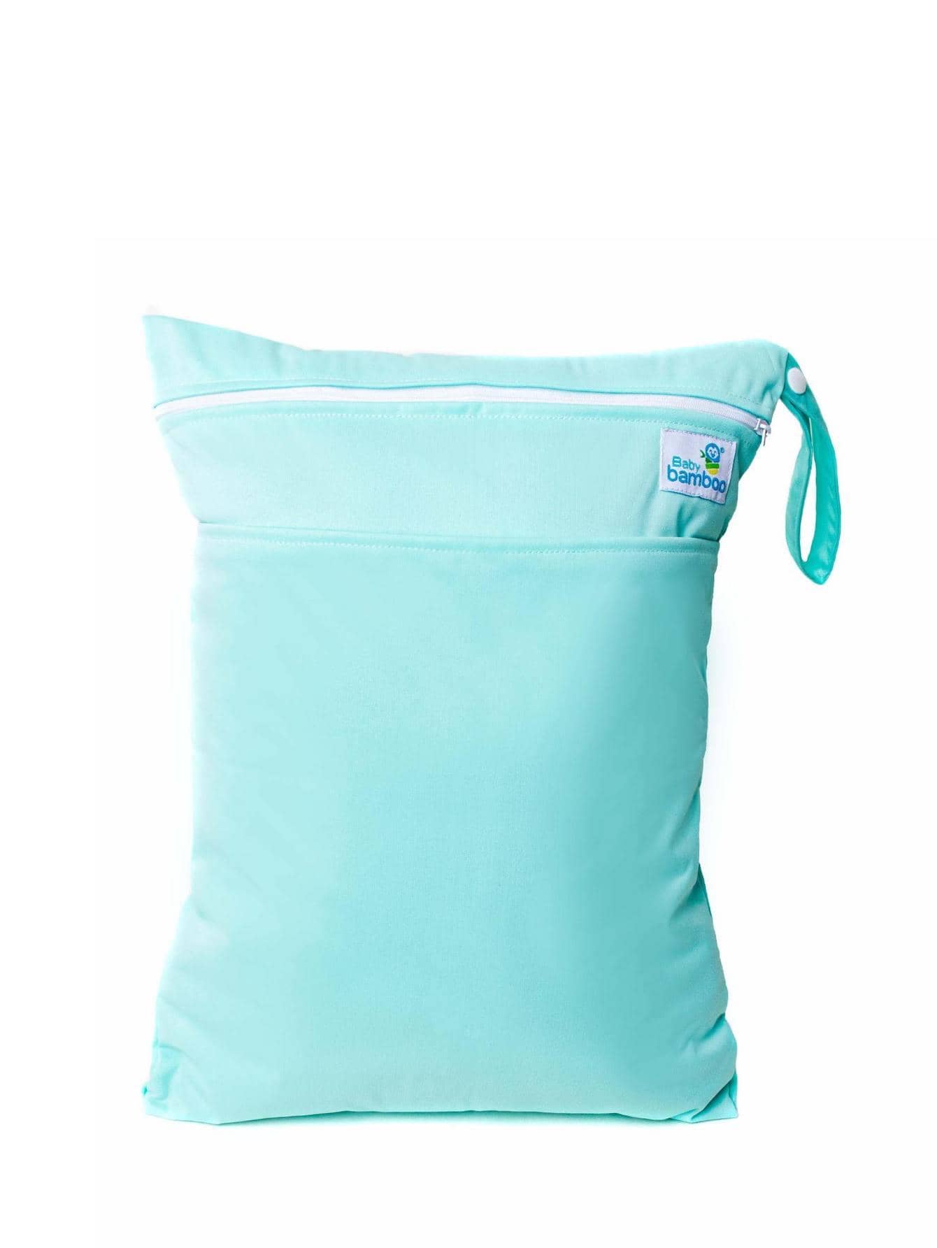 BABYBAMBOO Wetbag Large Waterproof Bag For Reusable Diaper With Double Bag Isolates Odors - 薄荷綠 - 查看 1