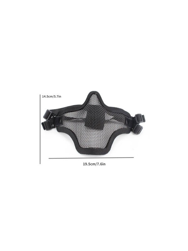 1pc Carbon Steel Paintball Face Shield, Simple Black Stalker Face Wire