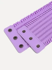 1 chiếc đai lưng co giãn phong cách tối giản dành cho nữ - Màu tím - Xem 4