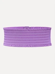 1 chiếc đai lưng co giãn phong cách tối giản dành cho nữ - Màu tím - Xem 2
