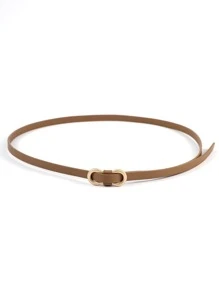 Thắt lưng gầy tối giản - Màu Khaki - Xem 2