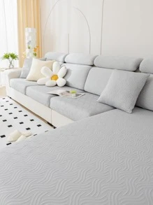 1入組素色彈性沙發座套 - 灰色 - 查看 1