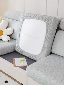 1入組素色彈性沙發座套 - 灰色 - 查看 5