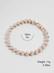 Vòng tay trang trí trái tim bằng đá khối Zirconia - chuỗi vòng đeo tay - Xem 6