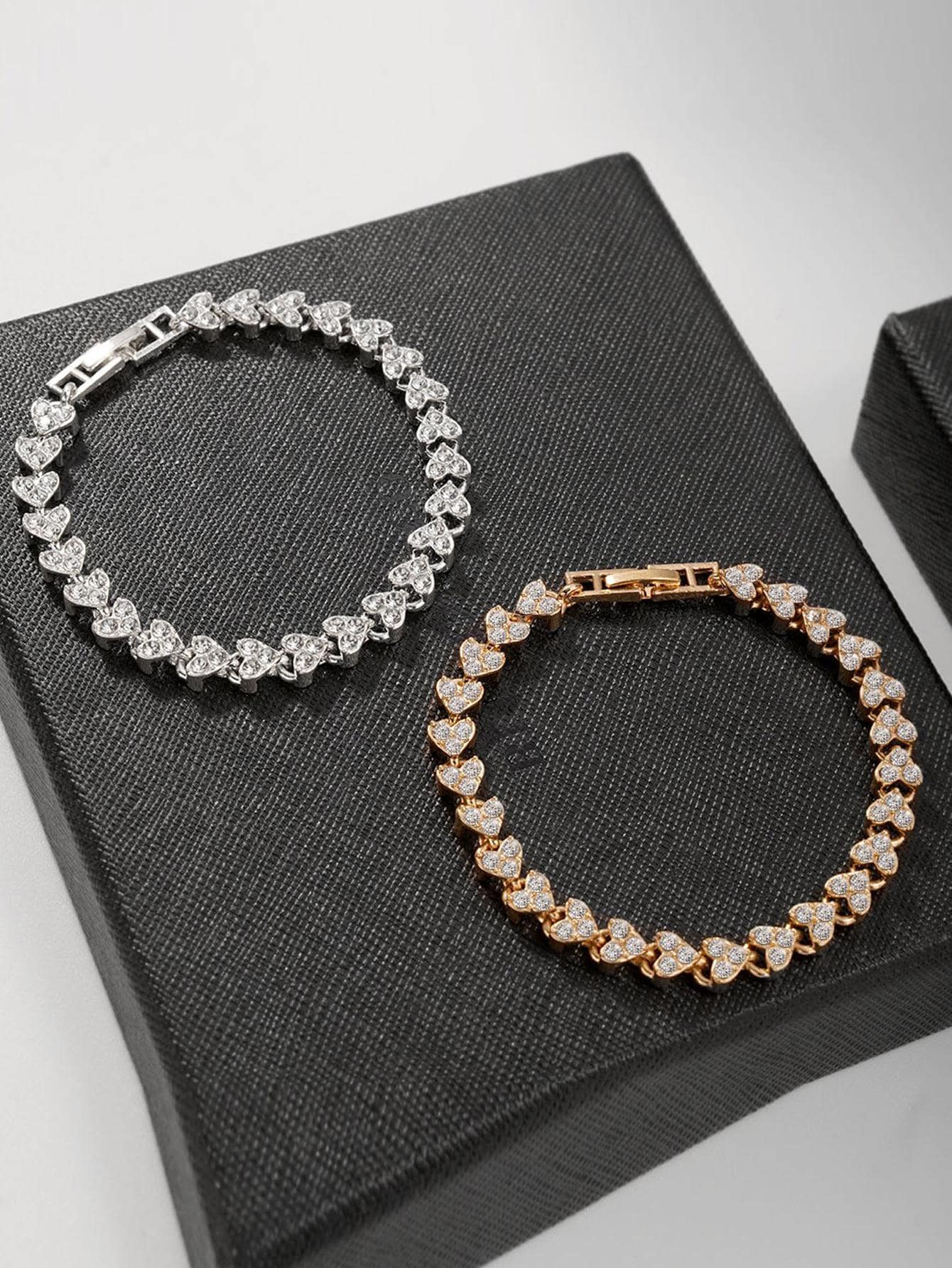 Vòng tay trang trí trái tim bằng đá khối Zirconia - chuỗi vòng đeo tay - Xem 1