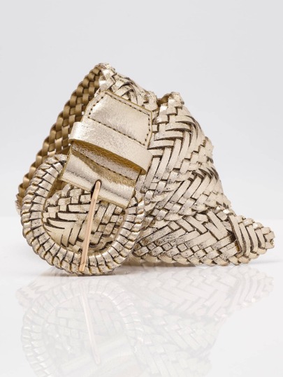 1pc Fashion Women's Dress Handmade Cute And Sweet Bohemian Holiday Style Round Buckle Woven Belt For Vacation Travel Daily Casual Outing Wear Halloween Summer, School Fall, Autumn, Halloween