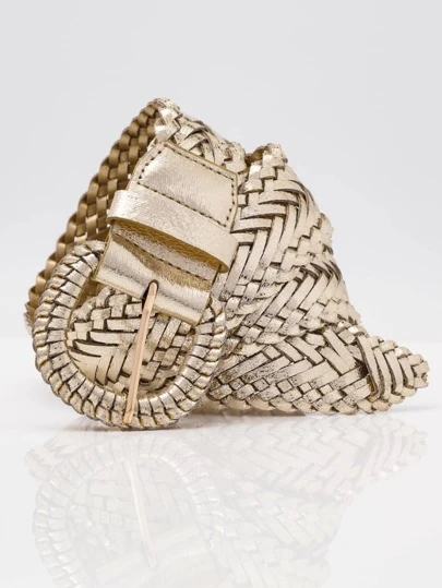 1pc Fashion Women's Dress Handmade Cute And Sweet Bohemian Holiday Style Round Buckle Woven Belt For Vacation Travel Daily Casual Outing Wear Halloween Summer, School Fall, Autumn, Halloween