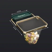 1set Iron Sink Drain Storage Rack, Modern Foldable Telescopic Sink Sponge Holder For Kitchen - Green - View 8