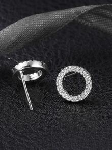 4 cái/bộ Đúng mốt Giường đơn Thiết kế Vòng Khối Zirconia  Tai Trụ , Dây chuyền , Bộ vòng đeo tay Đối với phụ nữ , Thích hợp Đối với Mặc hàng ngày , Buổi tiệc Và Qủa tặng - Bạc - Xem 8