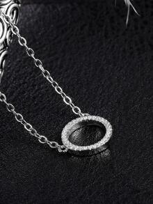 4 cái/bộ Đúng mốt Giường đơn Thiết kế Vòng Khối Zirconia  Tai Trụ , Dây chuyền , Bộ vòng đeo tay Đối với phụ nữ , Thích hợp Đối với Mặc hàng ngày , Buổi tiệc Và Qủa tặng - Bạc - Xem 3