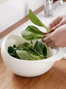 1pc Double Layer Drain Basket - Green - View 4