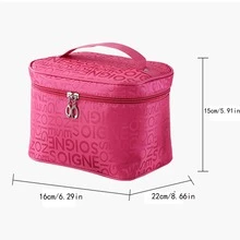 1pc Polyester Tool Bag, Modern Letter Graphic Bag For Home - Hot Pink - View 2