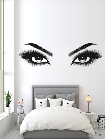 Eye Print Wall Sticker, Stickers, Wall Decal, Vinyl Decal For Home Decorations, Spring Decoration Items Refresh Your Home, Festival Decoration Stickers Gifts Birthday Graduation