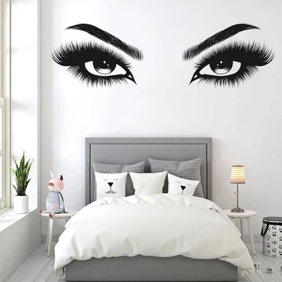 Eye Print Wall Sticker, Stickers, Wall Decal, Vinyl Decal For Home Decorations, Spring Decoration Items Refresh Your Home, Festival Decoration Stickers Gifts Birthday Graduation