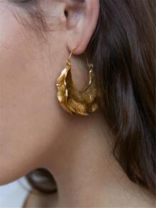 1 Đôi bông tai hợp kim kim loại nặng hình giọt nước phong cách retro punk, thích hợp để phụ nữ đeo hàng ngày. - Vàng - Xem 3