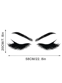 1pc Eyelash Print Wall Sticker, Stickers, Wall Decal, Vinly Decal For Home Decorations, Spring Decoration Items Refresh Your Home, Festival Decoration Stickers Gifts Birthday Graduation