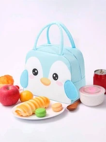1pc Penguin Design Lunch Bag - Baby Blue - View 1