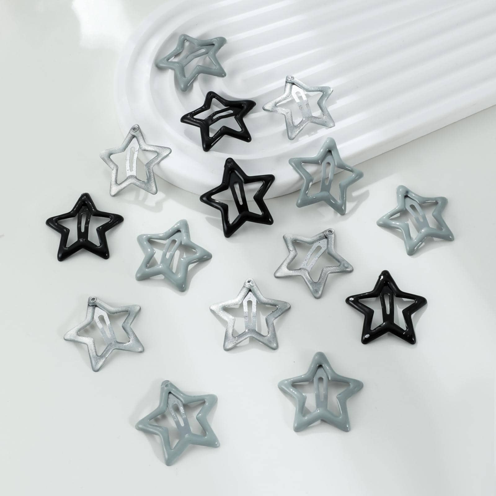 30入組星形設計髮夾 - 彩色 - 查看 1