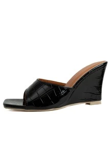 Xăng đan đế xuồng tối giản dành cho nữ, Xăng đan thanh lịch - màu đen - Xem 6