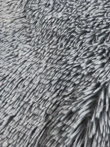 1pc Solid Fuzzy Rug - Dark Grey - View 3