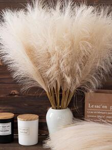 1 pieza artificial beige poliéster junco para casa adorno - Beis - Ver 10