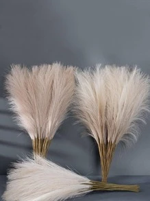 1 pieza artificial beige poliéster junco para casa adorno - Beis - Ver 9