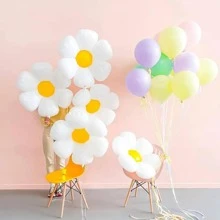 10 piezas Globo decorativo con diseño de flor