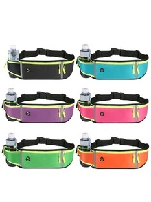 1pc Portable Waterproof Outdoor Running Waist Bag - Black - View 4