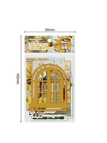 15pcs Mixed Pattern Material Paper, Black Vintage Decorative Craft Paper For Household - Black - View 6