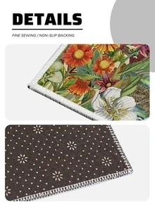 1pc Chicken  Pattern Anti-slip Kitchen Rug, Colorful Polyester Absorbent Floor Mat For Household - Multicolor - View 6