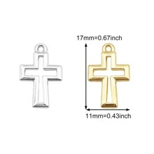 50pcs Cross Charms Pendants For Jewelry Necklace Making Decoration DIY Finding Accessories