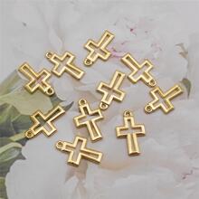 50pcs Cross Charms Pendants For Jewelry Necklace Making Decoration DIY Finding Accessories