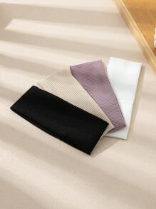 4 chiếc băng đô chắc chắn cho ngày thường khi trở lại trường, băng đô tập thể dục, băng đô turban, băng đô thấm mồ hôi, phụ kiện tóc mùa thu đông cho phụ nữ khi đi nghỉ, khăn quàng cổ thanh lịch cho phụ nữ, khăn bandana mềm mại, khăn trùm đầu - Nhiều màu - Xem 2