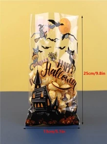 50入組萬聖節圖案打包袋 - 彩色 - 查看 2