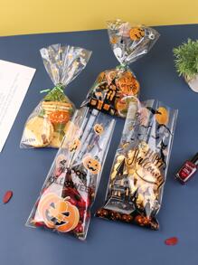 50入組萬聖節圖案打包袋 - 彩色 - 查看 4