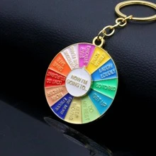 Llavero, Amuleto de rueda giratoria para tomar decisiones, Para el regreso a la escuela - Beis - Ver 6