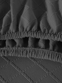 1入組幾何提花凳子現代滌綸凳子座套適用於家庭 - 深灰色 - 查看 4