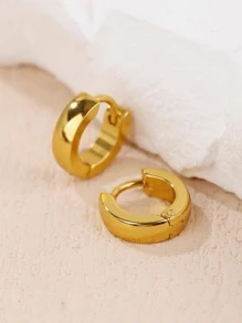 1 Đôi bông tai thời trang bằng thép không gỉ mạ vàng 18K, trang sức nữ, thích hợp cho đám cưới, tiệc tùng, hẹn hò và các dịp khác, có thể dùng làm quà tặng. - Vàng - Xem 4