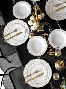 25 piezas Tenedor de plástico - Dorado - Ver 4