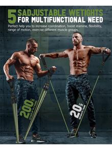 11入組阻力帶套裝,20-200磅 - 軍綠色 - 查看 4