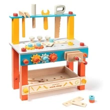 Robud Toddler Tool Bench, Kids Tool Set Play Tools Wooden Toddler Toys Construction Toys Work Bench - Gift 3 4 5 Years Old Boys Girls( - Nhiều màu - Xem 1