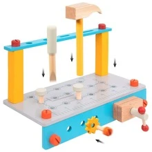 Robud Toddler Tool Bench, Kids Tool Set Play Tools Wooden Toddler Toys Construction Toys Work Bench - Gift 3 4 5 Years Old Boys Girls( - Nhiều màu - Xem 5