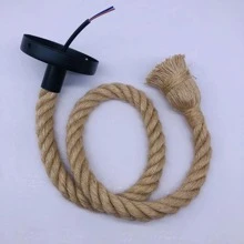 工業風創意復古吊燈帶黃麻繩,適合咖啡店、酒吧、網咖、服飾店、美式鄉村風格設計