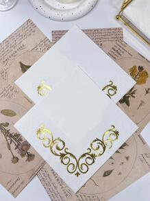 16入組金屬質感圖案一次性餐巾