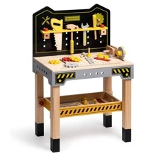 Robud Workbench for Toddler Kids Toy Play Tool Bench Wooden Tool Workbench Workshop Educational Pretend Play Wood Construction Toys Gift for 2 3 4 5 Years Old Boys Girls - Nhiều màu - Xem 2