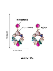 水鑽裝飾耳墜 - 彩色的 - 查看 5