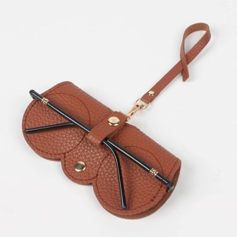 1入組中性時尚設計可愛風格眼鏡盒太陽眼鏡