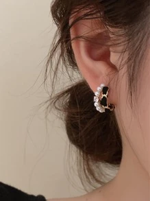 Đồ trang trí Ngọc Trai giả Vòng khuyên tai - Nhiều màu - Xem 2