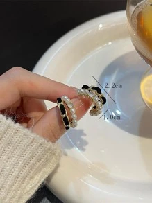 Đồ trang trí Ngọc Trai giả Vòng khuyên tai - Nhiều màu - Xem 4